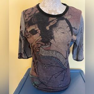 Vintage Y2K Lucky Brand Asian Graphic Shirt